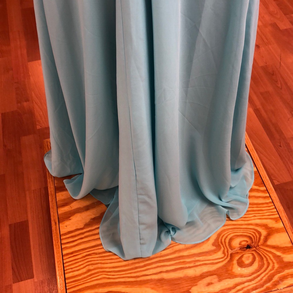 Waterdance blue chiffon bridesmaid dress - Picture 6 of 8